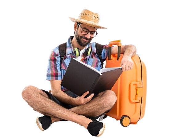 tourist-reading